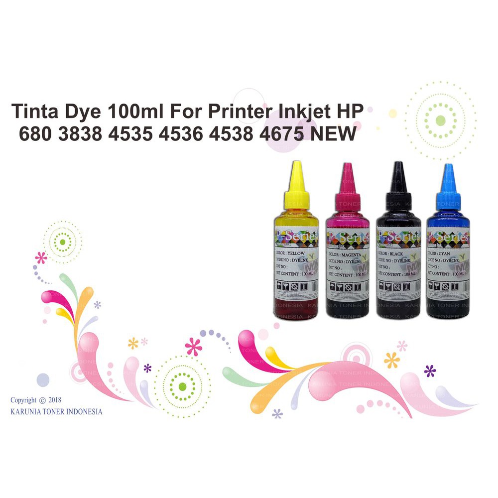 

Tinta Dye 100ml For Printer Inkjet 680 3838 4535 4536 4538 4675 NEW