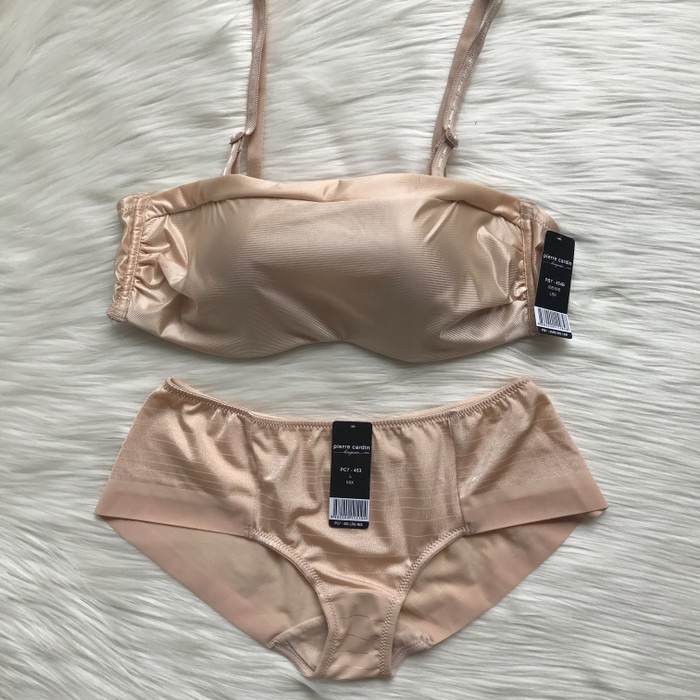 ✅Sale Pierre cardin Bra / Kutang / BH model kemben satu set panty seamless luxury original