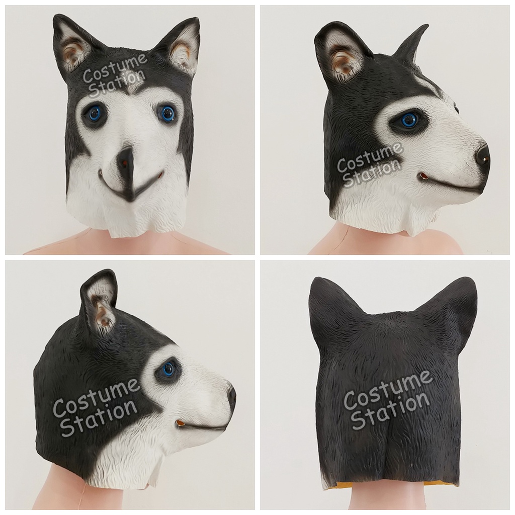 Topeng Anjing / Dog Mask Latex Hewan Binatang Animal Pesta Halloween