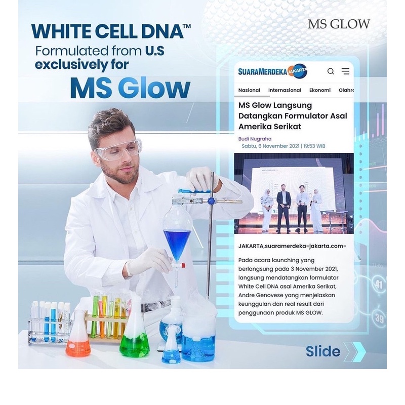 [NEW] MS GLOW White Cell DNA Paket Wajah Free Pouch / Bonus Totebag Terbaru