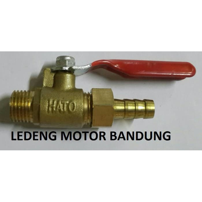 Hato Kran 1/4 Kuningan Asli Bensin Motor Keran Air Angin Kompresor