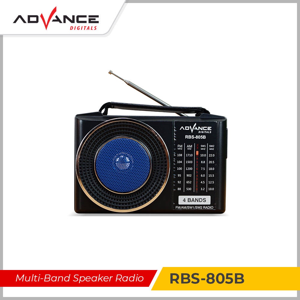 【READY STOCK】 Advance Radio FM, AM, SW1, SW2 (4 Band radio) RBS-805B