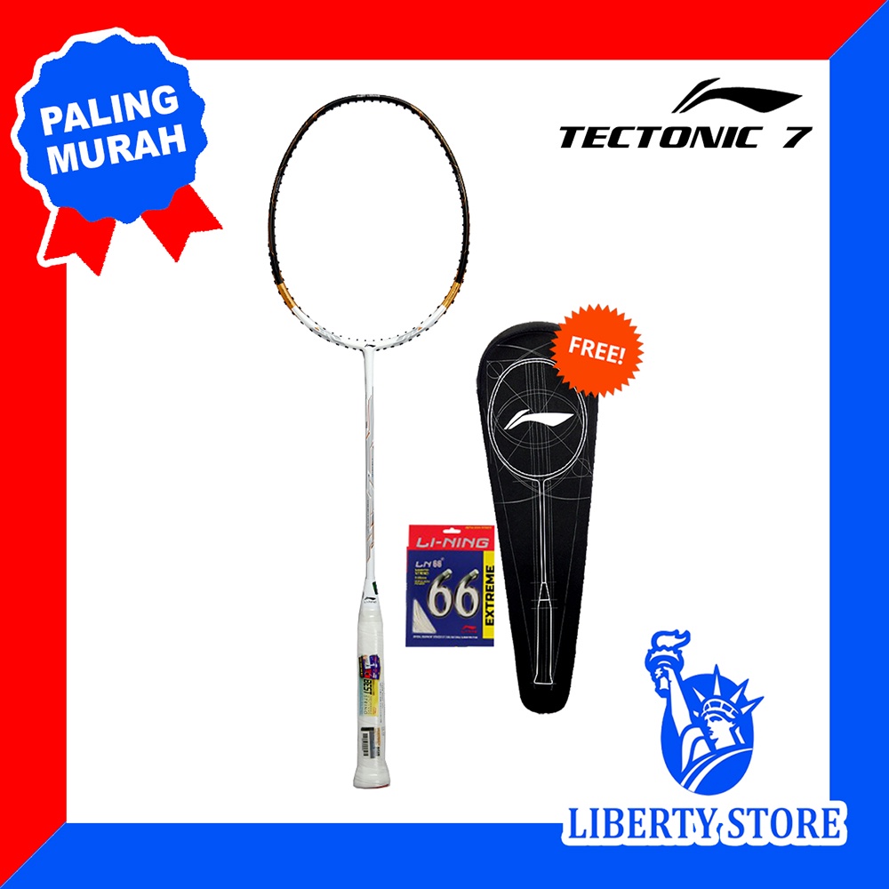 Raket Badminton ORIGINAL LINING TECTONIC 7 + TAS + SENAR