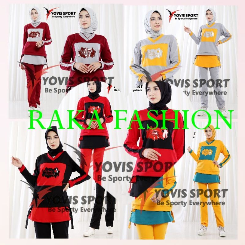 baju senam/setelan baju olahraga outdoor/indoor/lapis rok/sablon depan/size jumbo/3L/4L/5L