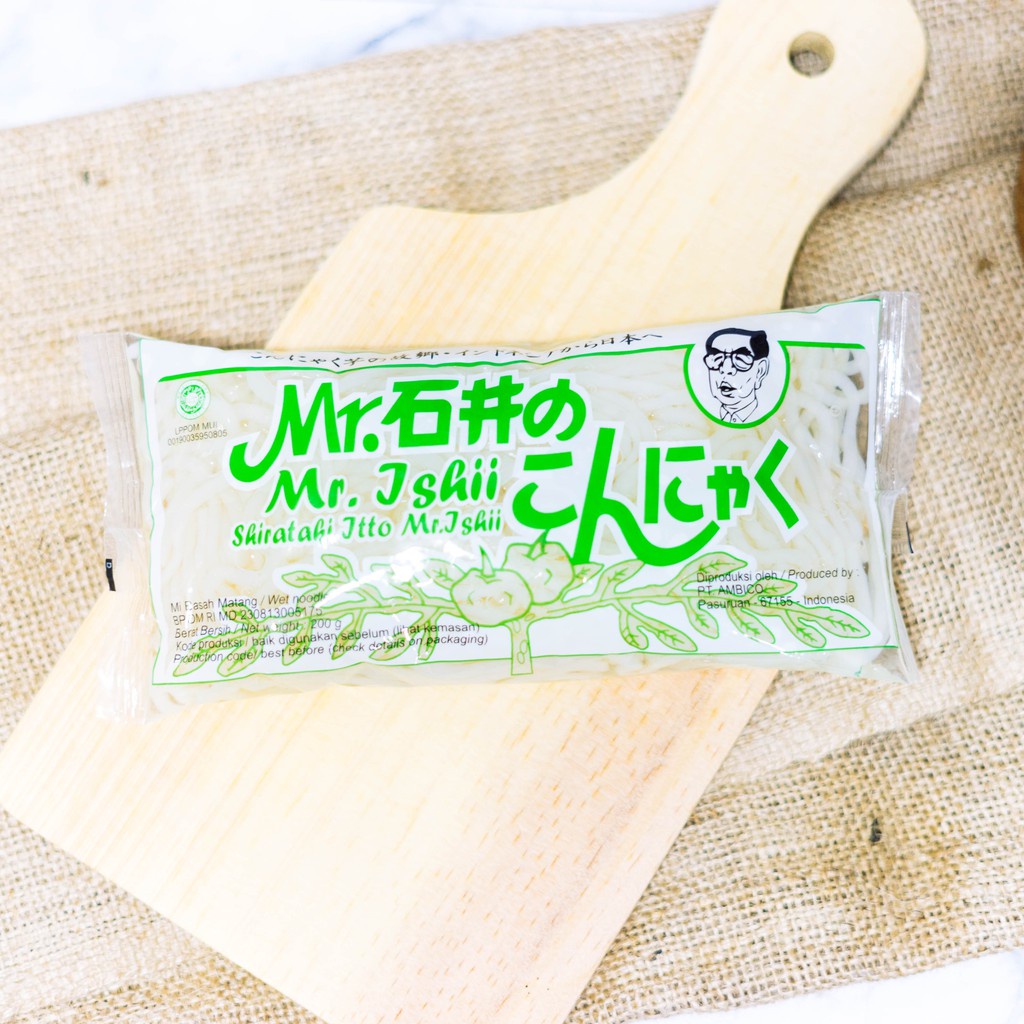 

Mr. Ishii Mie Shirataki Hijau Basah Ketogenic Diet Keto Low Carbo 200 gr