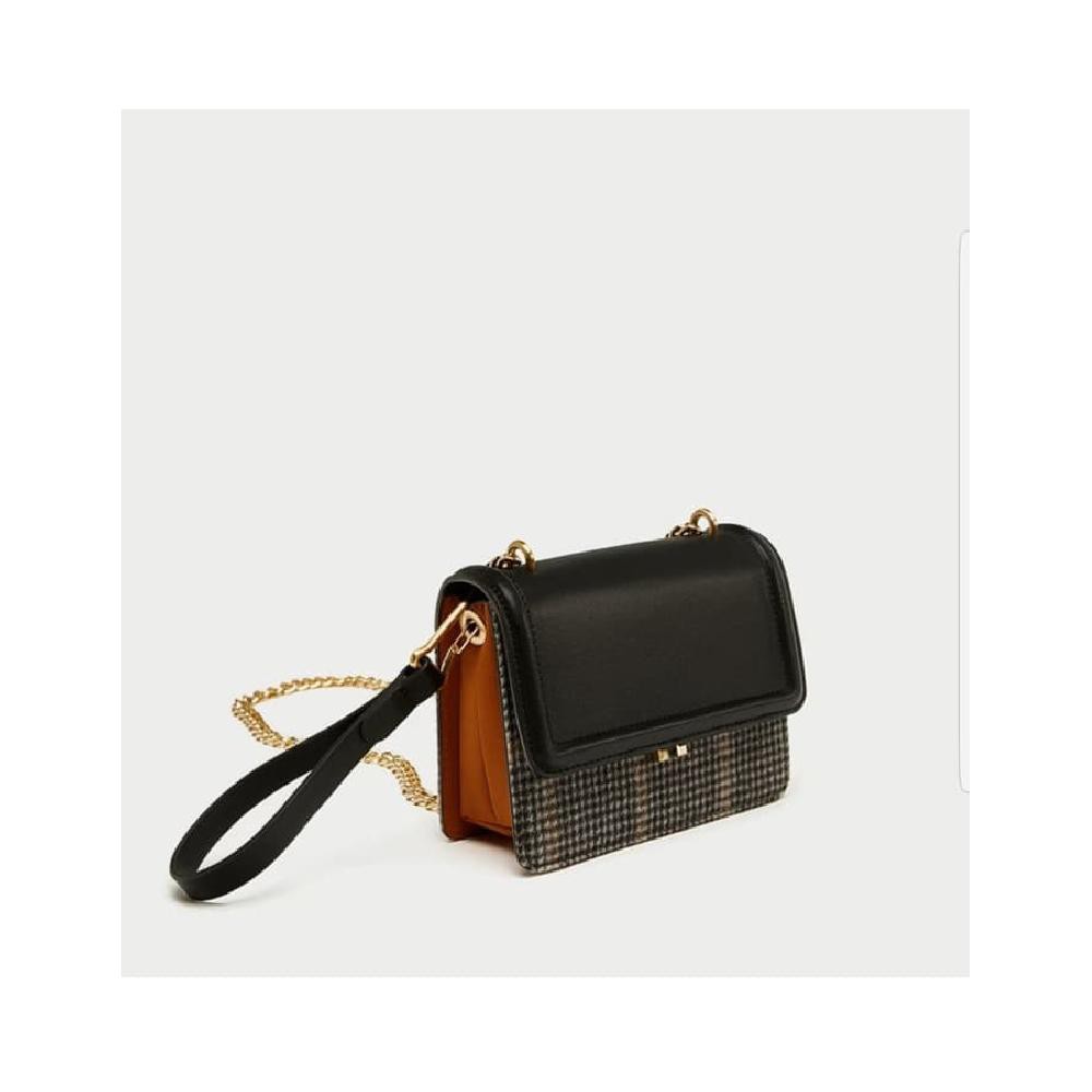 Tas ZARA contrasting crossbody original 2 tone
