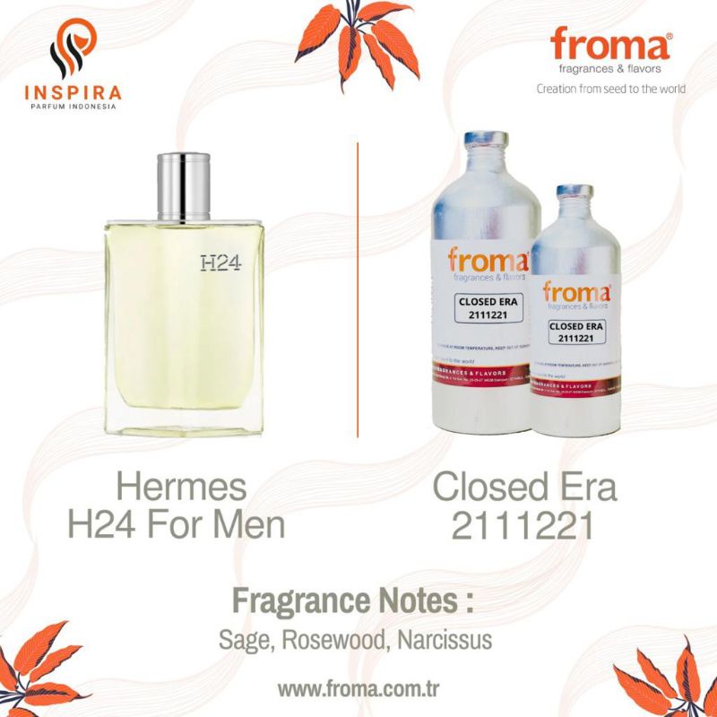 BIBIT PARFUM H.24 HER.MES. BY FROMA - ASLI 100%