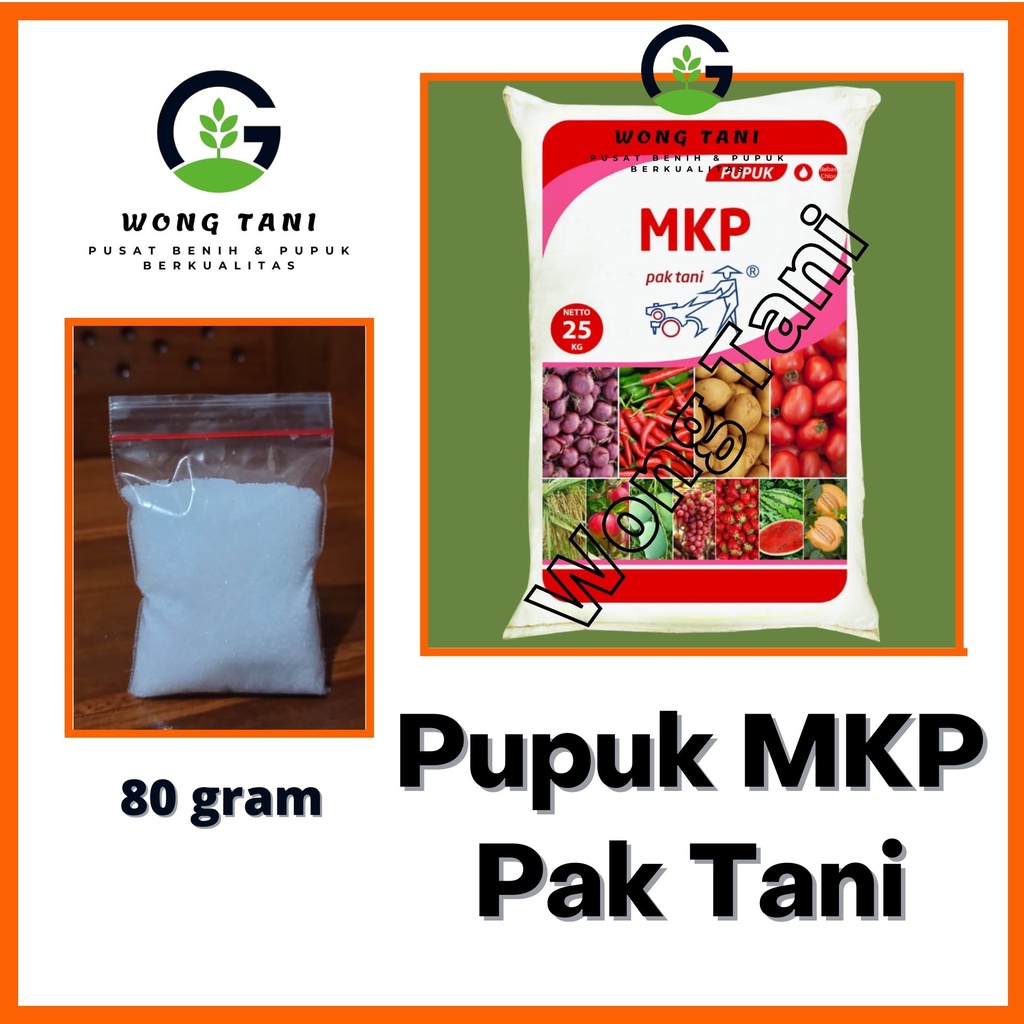 Pupuk MKP Pak Tani (Mono Kalium Phosphate) Pemacu Bunga dan Buah Kemasan Repack 80 gram