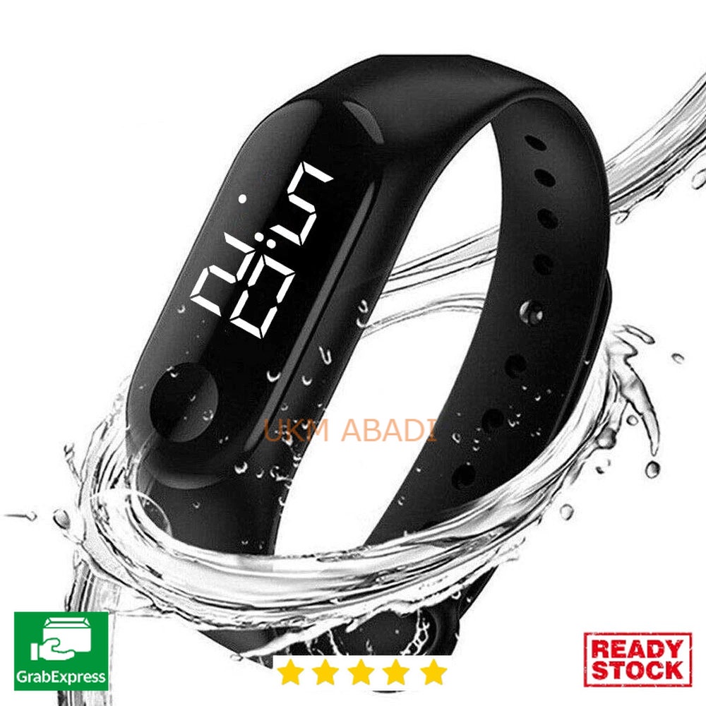 Smartband Jam Tangan Digital LED Bahan Silikon SM161