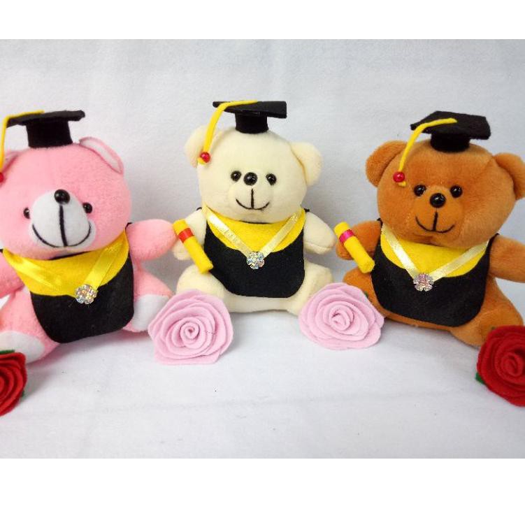 [LANGSUNG DARI PABRIK] BONEKA WISUDA BERUANG MINI ±15 CM / BONEKA TEDDY BEAR