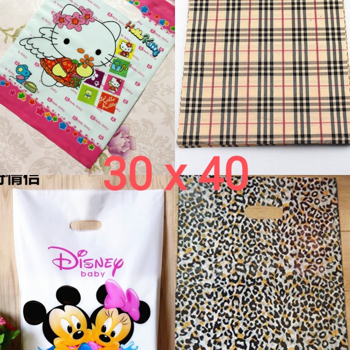 

BISA COD Tas Plastik motif mickey lv gucci goody bag kado hadiah - paperbag II MURAH