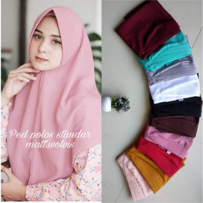 TINA COLLECTION - BERGO PED SIMPEL POLOS / KERUDUNG PED SIMPEL WOLFIS