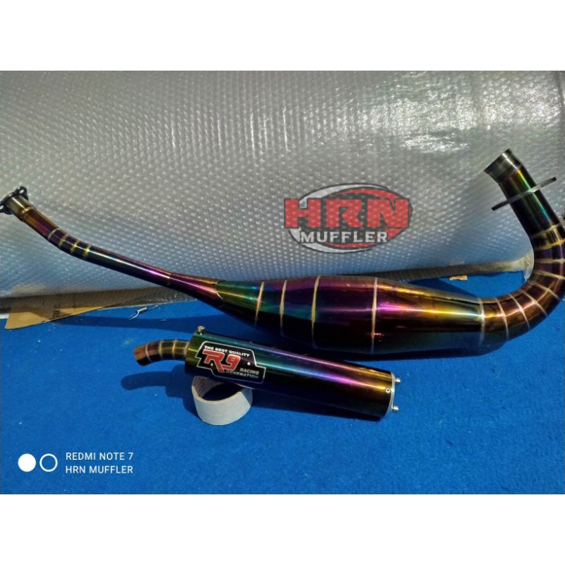 Ready Knalpot Ninja R9 Kolong Repsol Rainbow Untuk PNP Ninja R , RR , SS