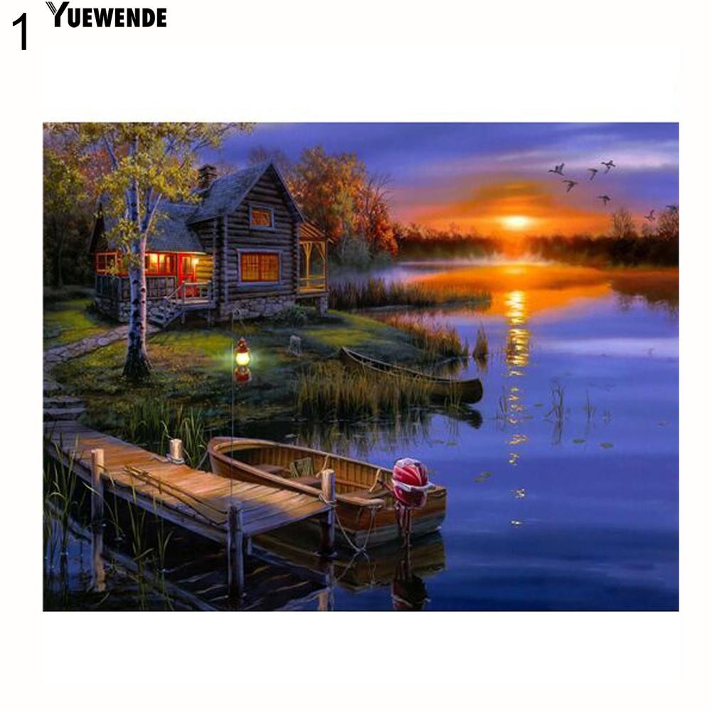 Lukisan Dinding 5d Diamond Diy Motif Pemandangan Untuk Dekorasi