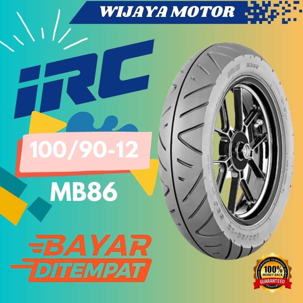 Ban Scoopy DEPAN TUBLES IRC 100 90 RING 12 BAN IRC 1009012 Tubeless 10090 RING 12 BAN SCOOPY 1009012
