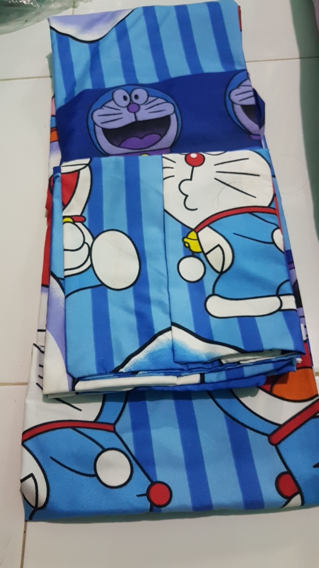 Sprei Homemade Bahan Disperse Ukuran 120 X 200 160 180 Motif Doraemon