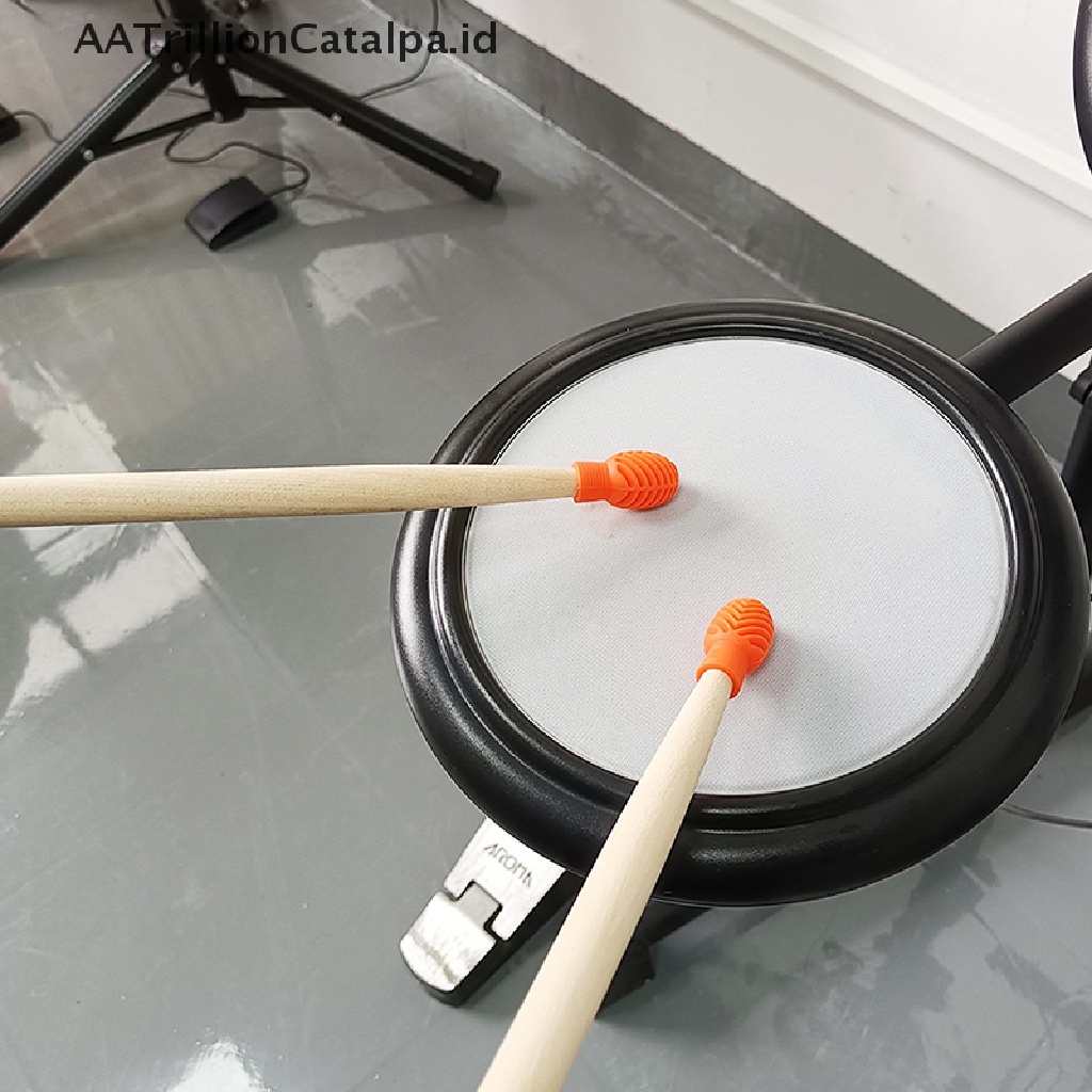 Aatrillioncatalpa 2Pcs Cover Pelindung Kepala Drum Bahan Silikon Untuk Latihan