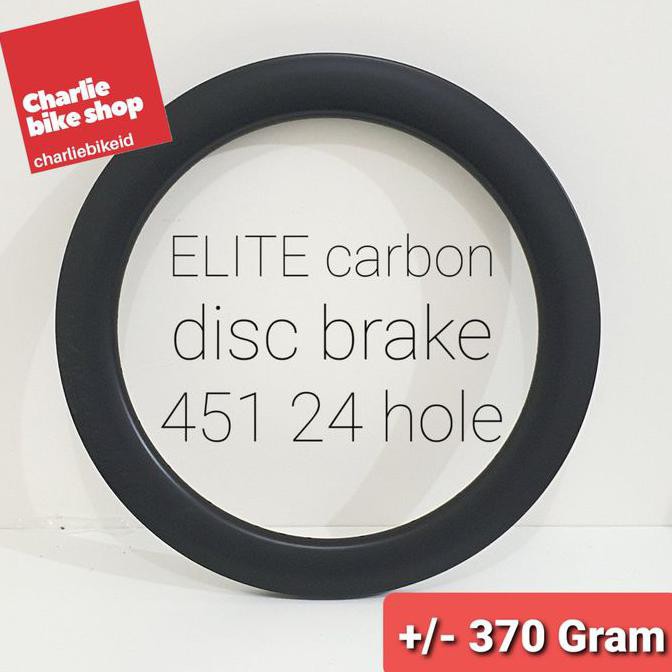 Rim Elite Carbon Disc Brake 20 451 Ban 22 24 Hole 370 Gram