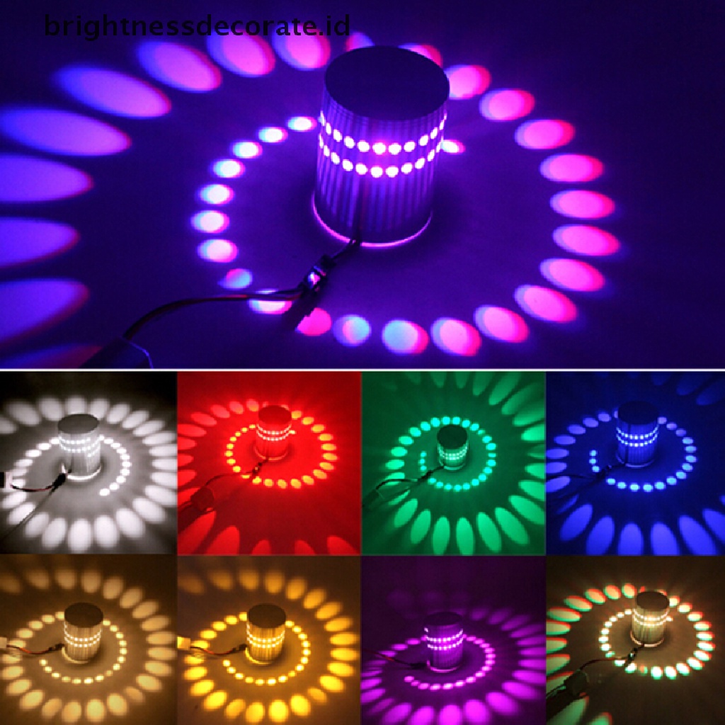 Lampu Dinding Led 3w Bentuk Spiral Untuk Rumah