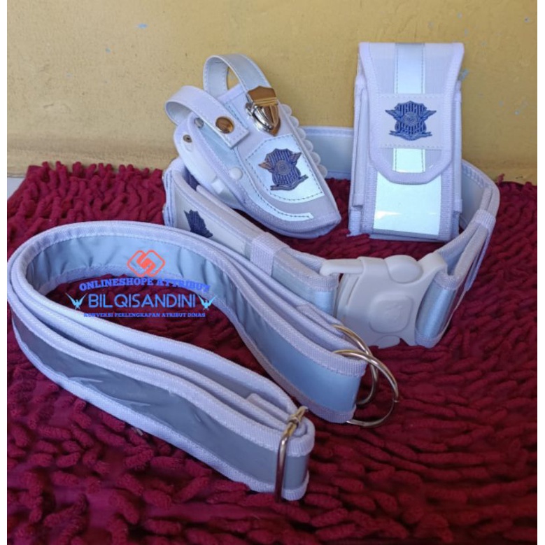 sabuk kopel set lantas polri terbaru/sabuk kopel set terbaru