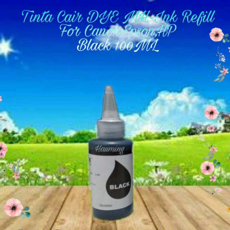 Tinta Cair Refill DYE MH-Ink Korea Canon Epson HP INKJET Black 100ml High Quality