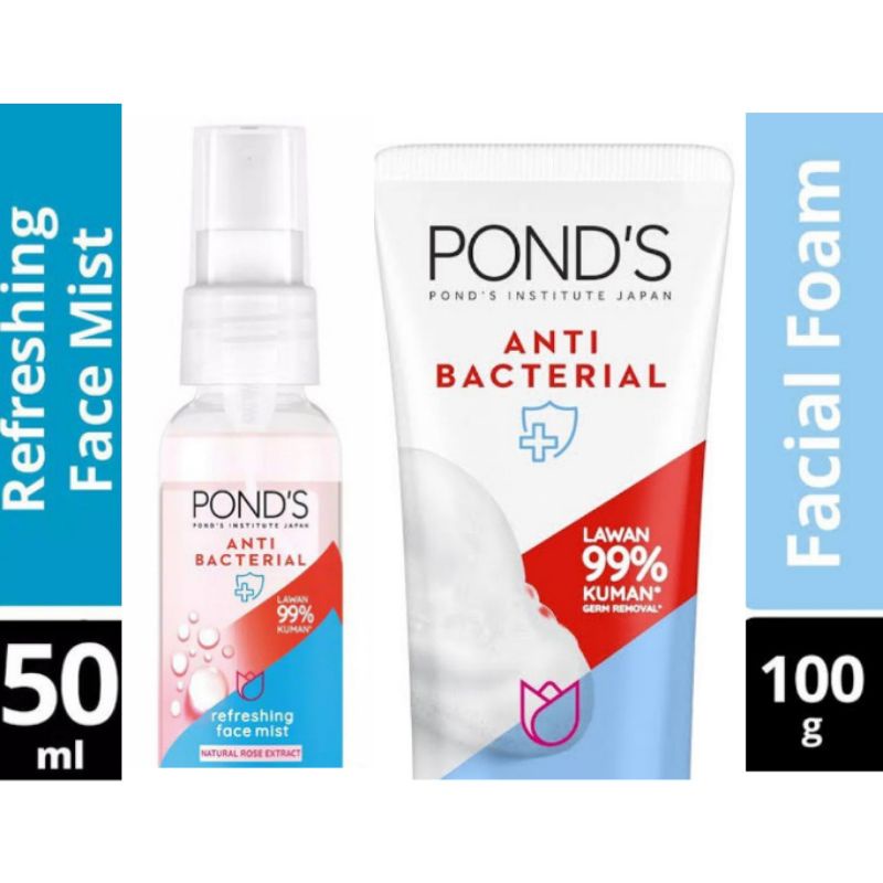 Ponds Anti Bacterial Face Mist 50mL / Pemberaih Muka Pond's