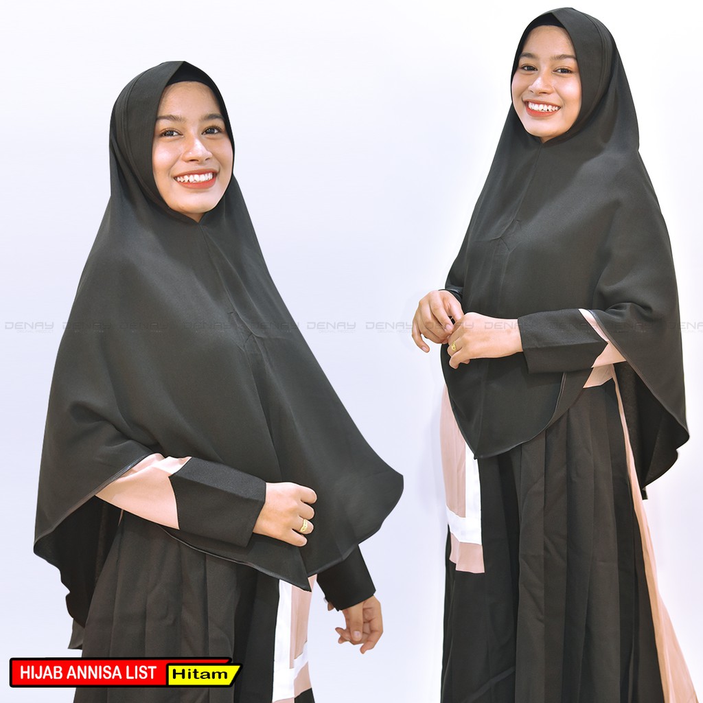 TOKODENAY - Kerudung Hijab muslimah Syar'i wolly crape premium mode syiria ANNISA LIST