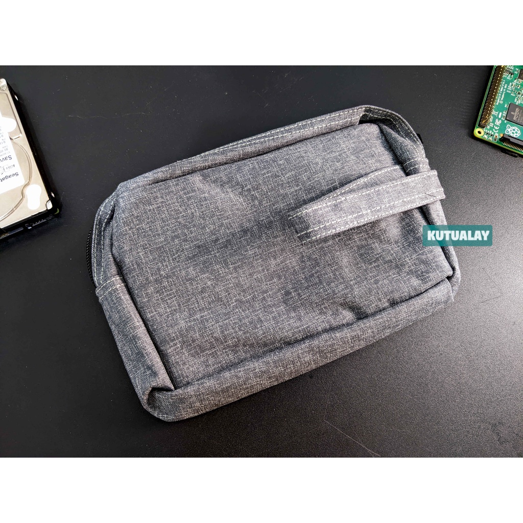 Tas Pouch Seagate Merch Original HDD External Powerbank Tempat Dompet Cover Organizer Serbaguna