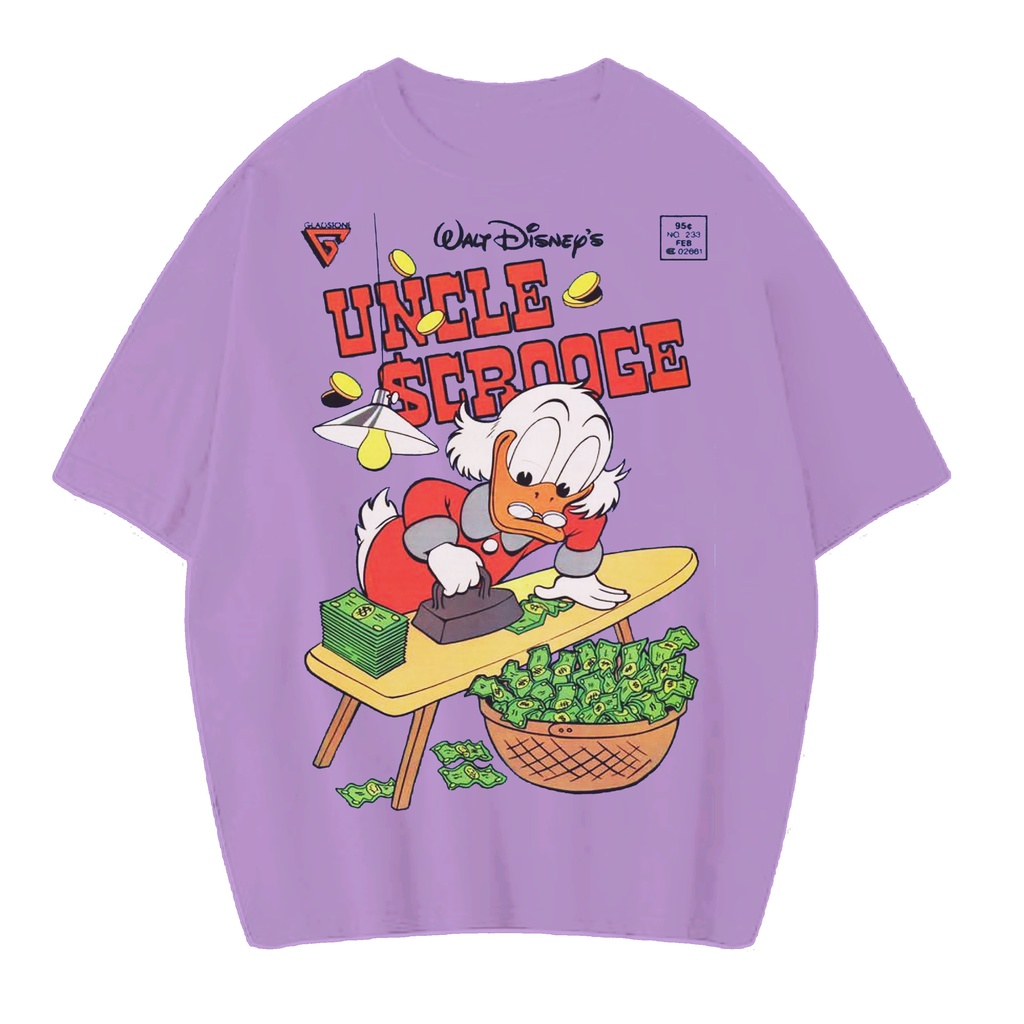 KAOS OVERSIZE DISNEP UNCLE SCROOGE VINTAGE TEE (LILAC T-SHIRT)