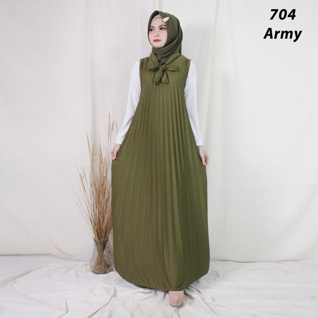 GAMIS PLISKET 704 MAXY DRESS PLISKET PRISKET PLEATED DRESS PLISKET MAYUNG FLOWY TANPA LENGAN