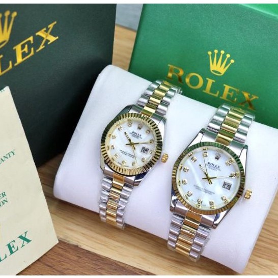 [COD] Jam Tangan Couple ROLEX 20630 Datejust Free Box Rolex & Paperbag