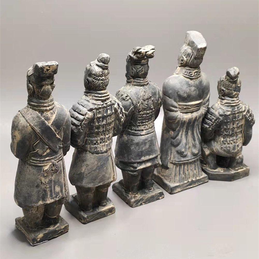 Lanfy Terracotta Warriors Travel Memorial Miniatur Kuda Ornamen Dekorasi Rumah China Antik Imitasi Gaya China Handmade Souvenir Kerajinan Terracotta Patung Tentara