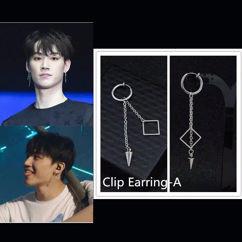 EE0511 - Anting JEPIT Tanpa Tindik Pria Wanita Kpop Korea BTS EXO GOT7