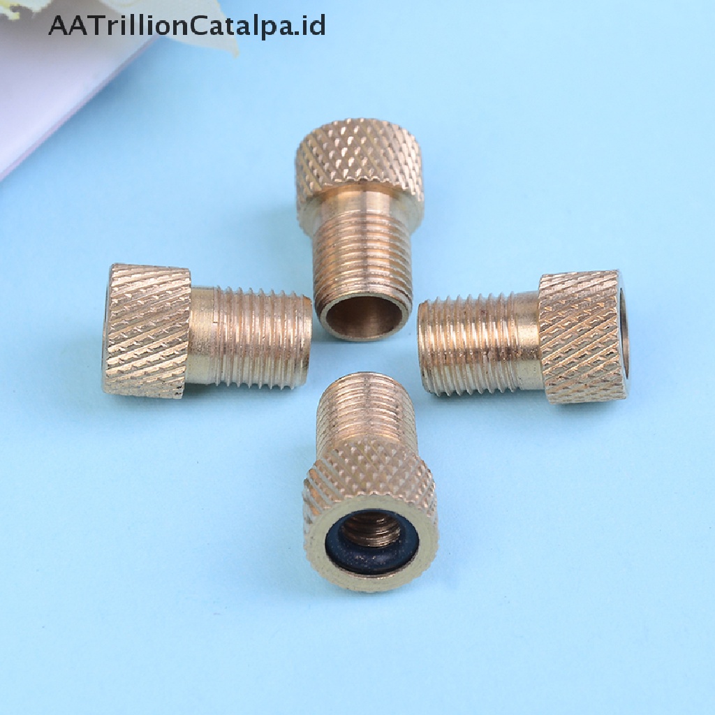 Aatrillioncatalpa 4Pcs / Set Adapter Konverter Katup Ke Tabung Pompa Sepeda Balap 1.5Cm