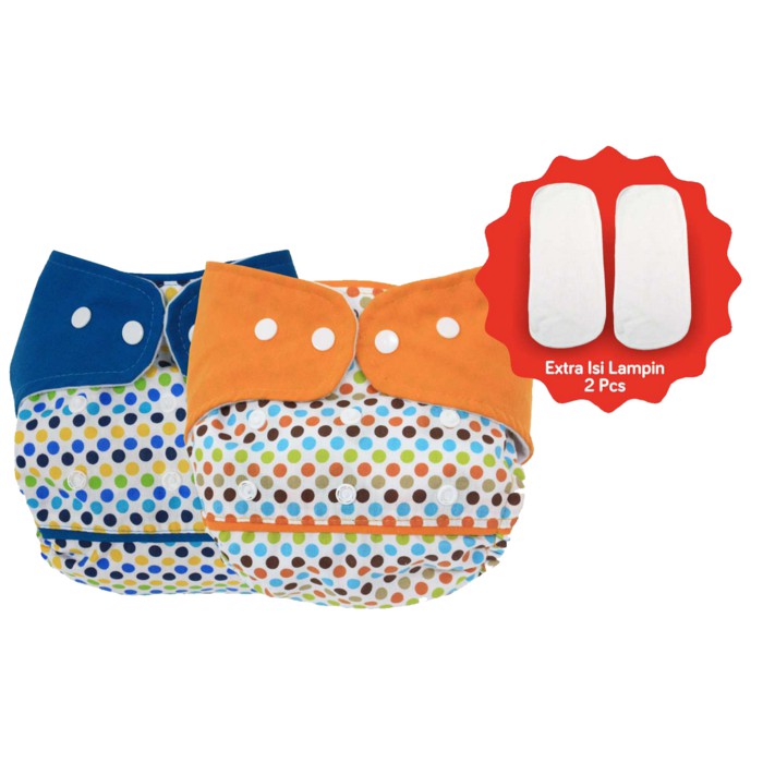 Baby Oro - Dialogue Diapers Baby Print Polka   2 Lampin   DLD3201