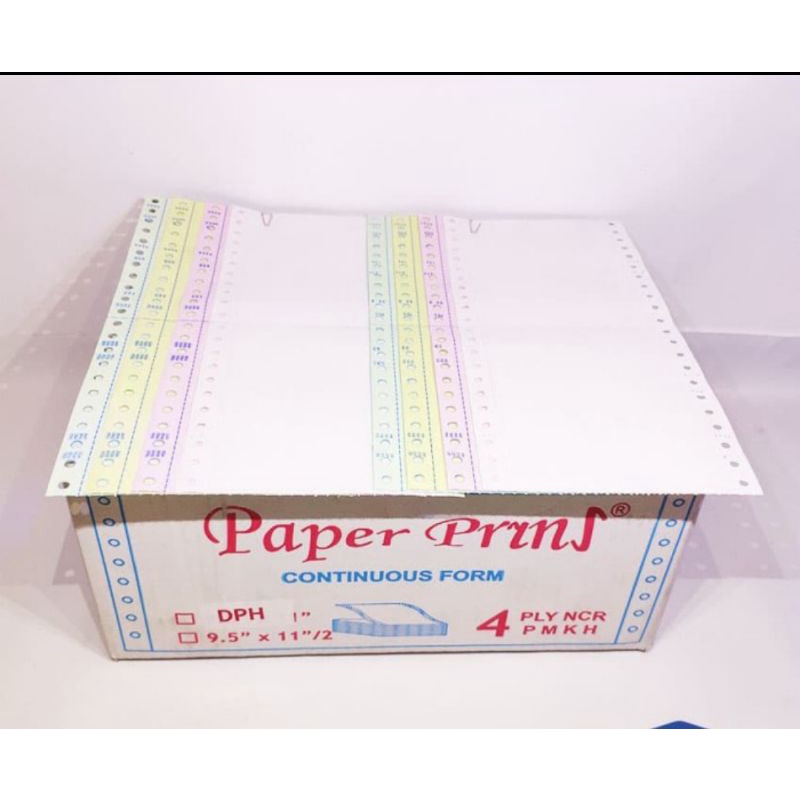 

kertas komputer continuous form 4ply bagi4 9.5x11