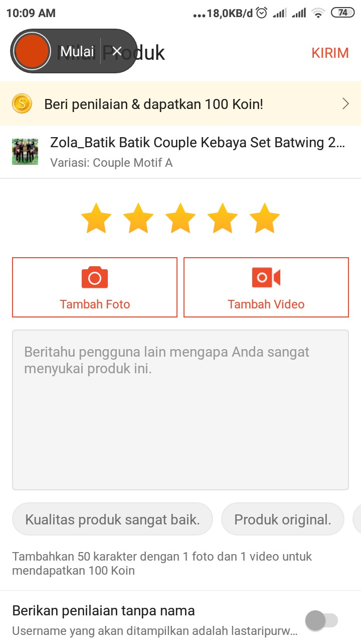 Zola_batik Batik Couple Kebaya Set Batwing 2702