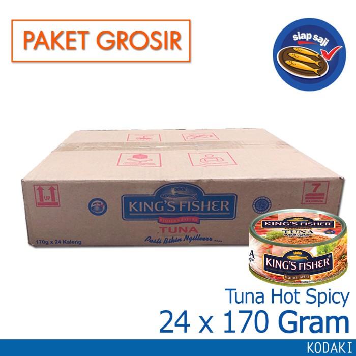 

Kaleng | Paket 24 Pcs King'S Fisher Tuna Canned Hot Spicy 170Gr Daging Tuna