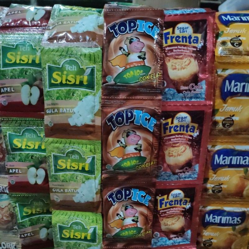 

minuman serbuk instan rentengan teh sisri