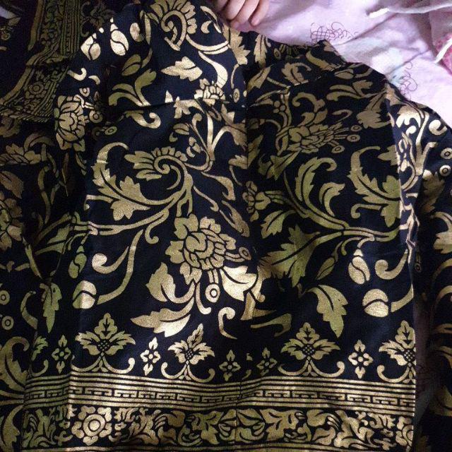 Kemeja Baju Batik Gamis Seragam Hajatan Hitam Manis