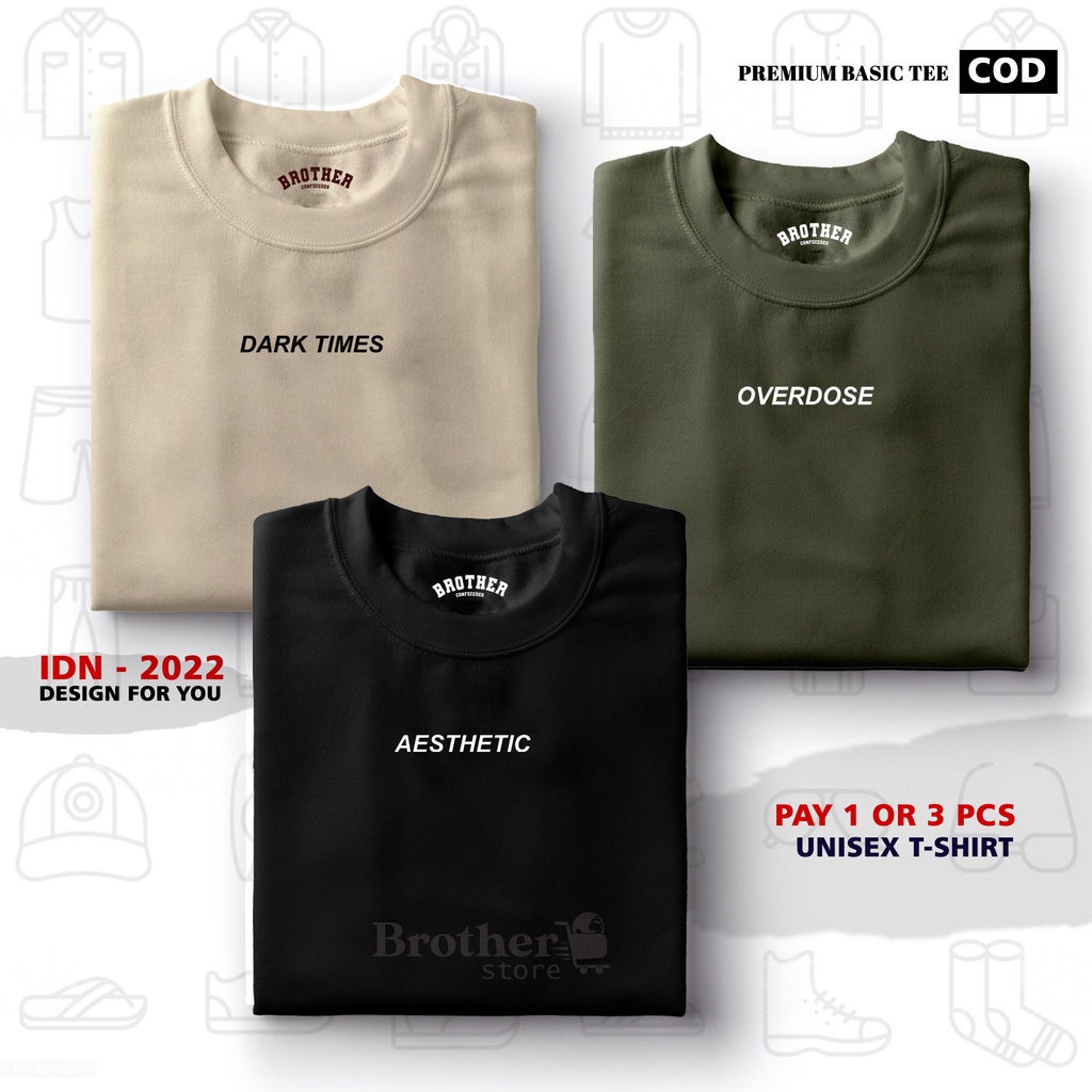 BUY 1 OR 3 PCS ( PROMO COD ) BROTHER STORE / Kaos Distro100% Catoon Combed 30s / ArticelDAO