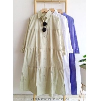 Tunik katun poplin jumbo ld 120 cm