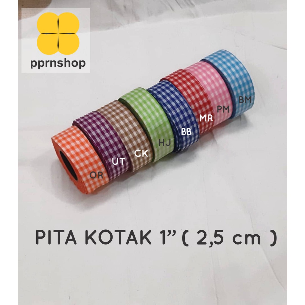 

PITA KOTAK 1 inchi ( 2,5 cm ) Roll 20 Yard/ PITA KADO / PITA SOUVENIR