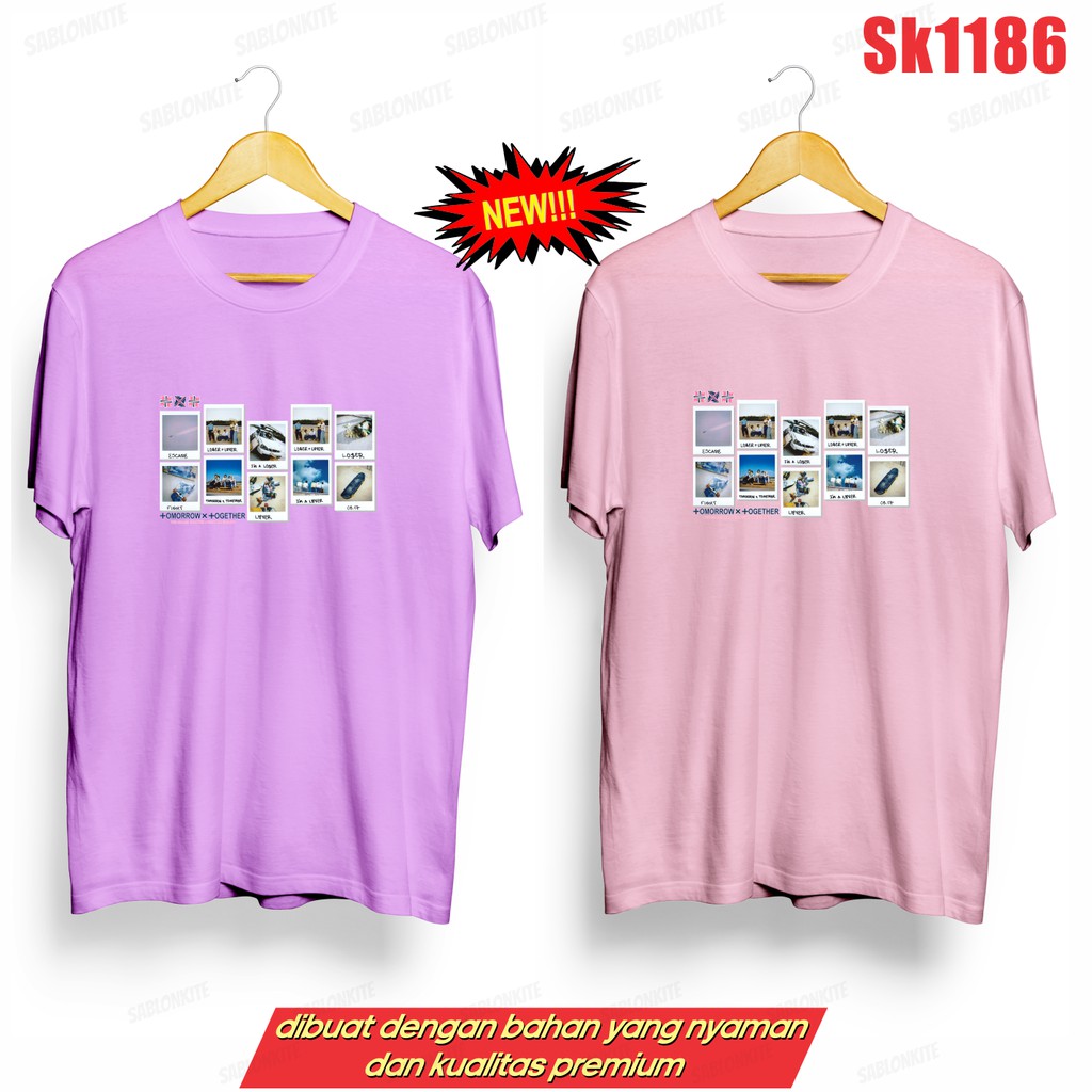 MURAH!!! KAOS KPOP POLAROID SK1186 FIGHT OR ESCAPE UNISEX COMBED 30S