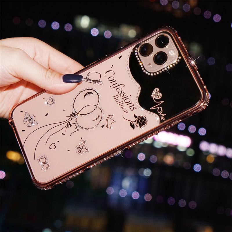 Case Bumper Metal Hias Glitter Berlian Imitasi Cover iPhone 13 12 11 Pro MAX X XS MAX XR 13 12 11