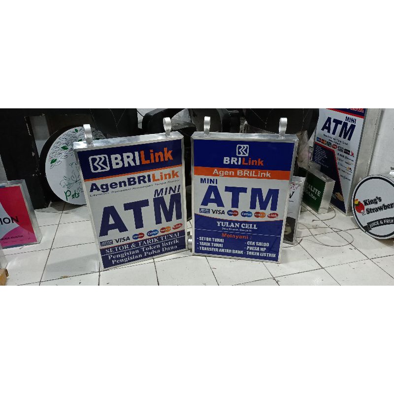 NEON BOX UK 80x50 2 SISI CUSTOM | BIDAN, BRILINK, DOKTER, DLL SESUAI CUSTOM 