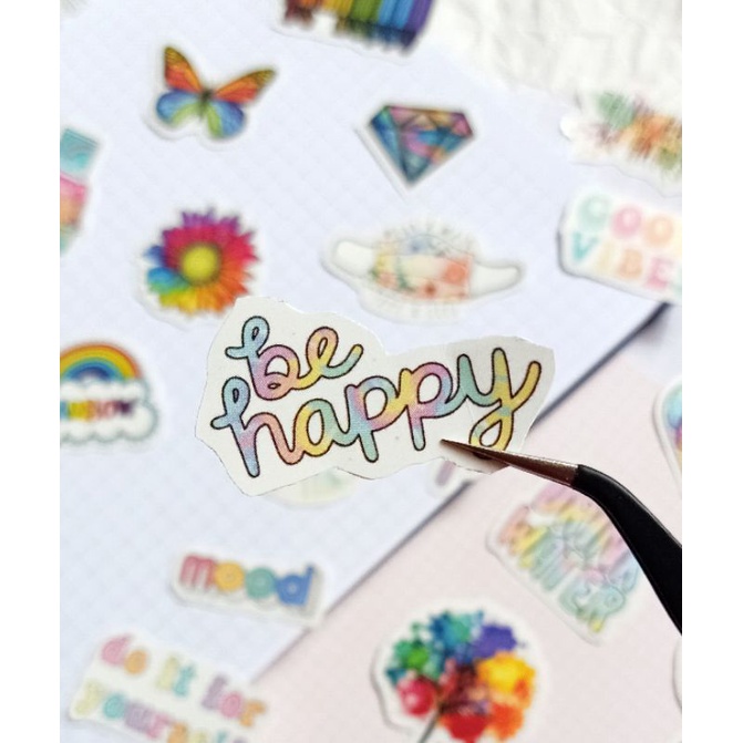 

STICKER AESTHETIC TEMA WARNA RAINBOW