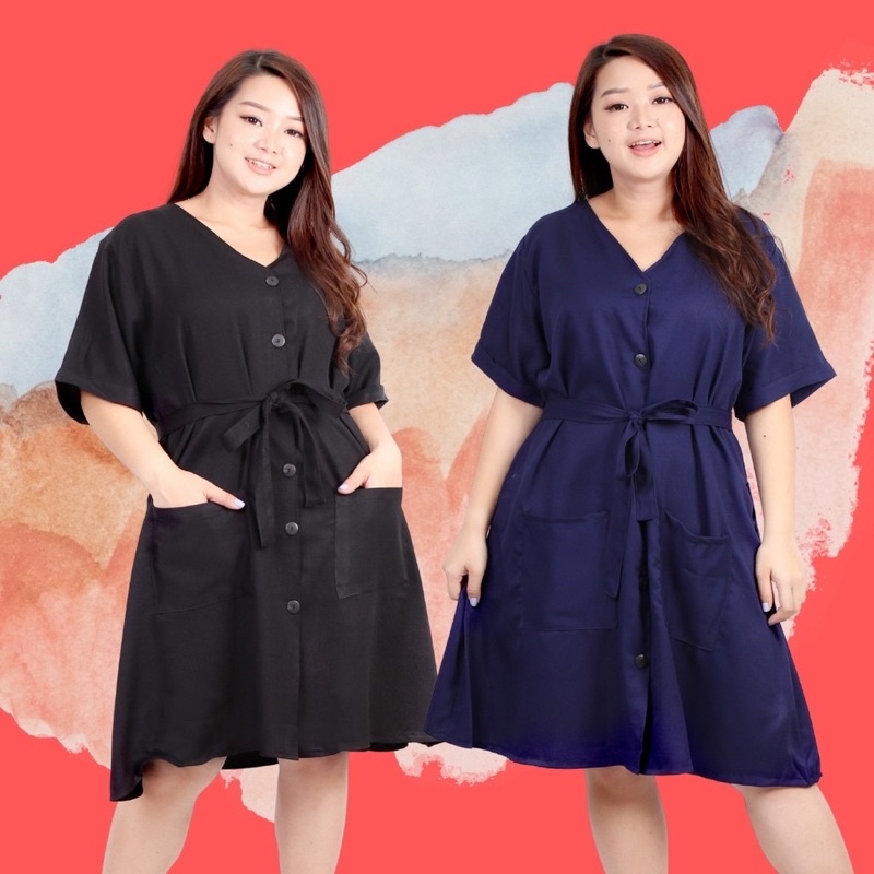 Button Midi Dress (warna Lilac)