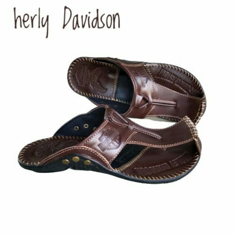sandal pria /sandal kulit pria /sandal Harley Davidson /sandal jepit /sandal kasual/ sandal COD