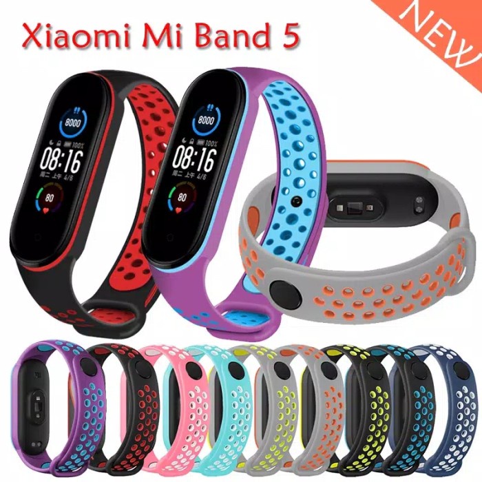 Strap for Mi Band 5 silicone replacement strap, Mi Band 5 Nike 2 color